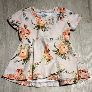 Dani & Oz Floral Kids Peplum Top